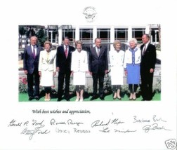 Presidents &amp; First Ladies Autograph 8x10 Rp Photo George Bush Ford Nixon Reagan - £15.17 GBP