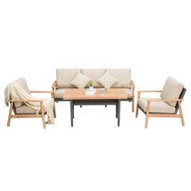 Wicker Patio Furniture Set: 4pc All-Weather Rattan - $1,166.99