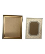 Vintage Set of 2 Wood &amp; Metal Picture Frames Overall Size 11x9” &amp; 10x8” ... - $19.62