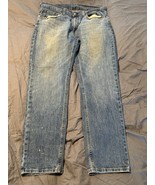 Levi’s 501 Men’s Jeans W34 L30 Blue Denim Button Fly Straight Leg Distre... - €19,46 EUR