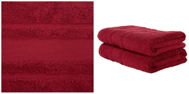 2 Pack BURGUNDY Color ULTRA SUPER SOFT LUXURY TURKISH 100% COTTON BATH T... - £52.74 GBP