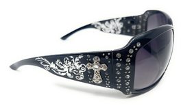 Texas West Women&#39;s Sunglasses With Bling Rhinestone UV 400 PC Lens in Multi Conc - $19.79