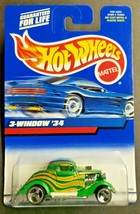 2000 Hot Wheels 1934 Ford 3-Window #132 Green HW8 - £4.74 GBP