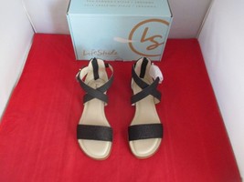 LIFESTRIDE Riley Strappy Sandals $60 - US Size 6 1/2 - Black - #828 - £17.84 GBP