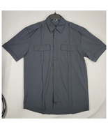 Vikingwear Boardroom Pilot Shirt Mens XL Black Button Up Aviator Navigator - $22.97