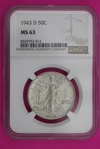 1943 D MS 63 Walking Liberty Half Dollar NGC Graded Certified Authentic 197 - £77.35 GBP