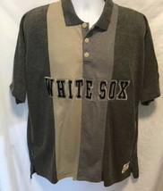 Mirage Mens Sz L White Sox Casual Polo Shirt Half Button Gray - £11.63 GBP