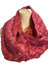 Ann Taylor Loft Pink and Red Knit Infinity Scarf - $18.99