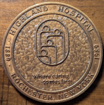 1989 Rochester, New York NY Highland Hospital Caring Comes First Medal T... - £11.54 GBP