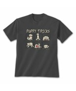Puppy Tricks T-shirt S M L 2XL Dog Unisex New NWT Cotton Charcoal Gray H... - £15.86 GBP