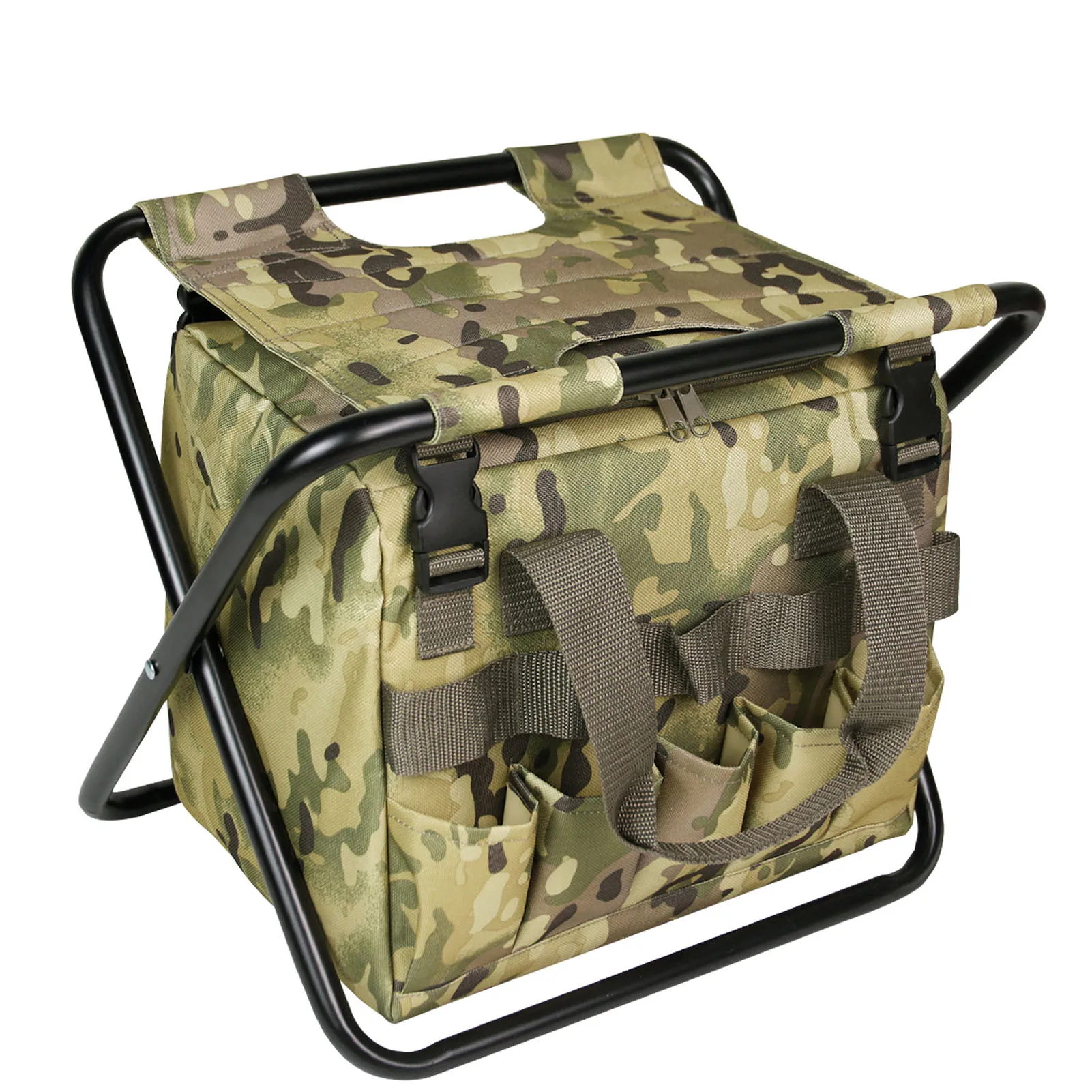 2 In 1 Outdoor Fishing Chair Foldable Camping Stool Detachable Storage Tote Bag - £61.60 GBP+