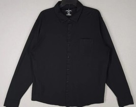 Fabletics Dash Long. Sleeve Button Up Shirt Black Size Small Athletic St... - $27.16