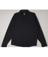 Fabletics Dash Long. Sleeve Button Up Shirt Black Size Small Athletic St... - $27.16