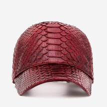 Boss Burgundy Leather Cap image 9