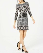 Vince Camuto Womens Size 10 Multi Printed Shift Dress Above Knee Mini Dress NEW - £29.14 GBP