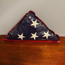 Patriotic American Funeral Flag in Triangular FlexPlastic Carry Case [It... - $82.28