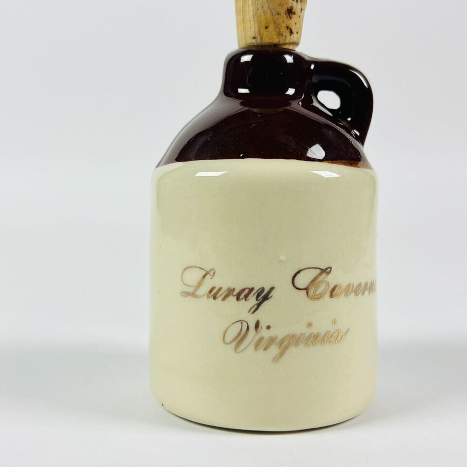 Vintage PCA Small Brown and Tan Moonshine Crock 5&quot; Souvenir of Virginia - $18.99