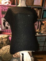 ZARA KNIT  Cool Spider Black Sequence Open Back Sweater Size L - $14.85