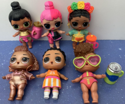 Lot of 6 LOL Surprise Tot Dolls Tablet Instagold Dribbles Honey Bun Rip Tide - £15.78 GBP