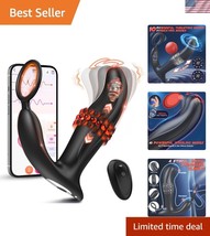 3-in-1 Anal Vibrator &amp; Prostate Massager with 10 Wiggling Thrust Modes, ... - $51.00