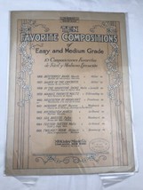 Ten Favorite compositions Vintage Sheet Music Butterfly Band Dance of Crickets - £7.84 GBP