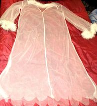 NAUGHTY SEXY WOMAN HALLOWEEN COSPLAY COSTUME ANGEL SHEER SEE THRU GOWN L... - $23.46