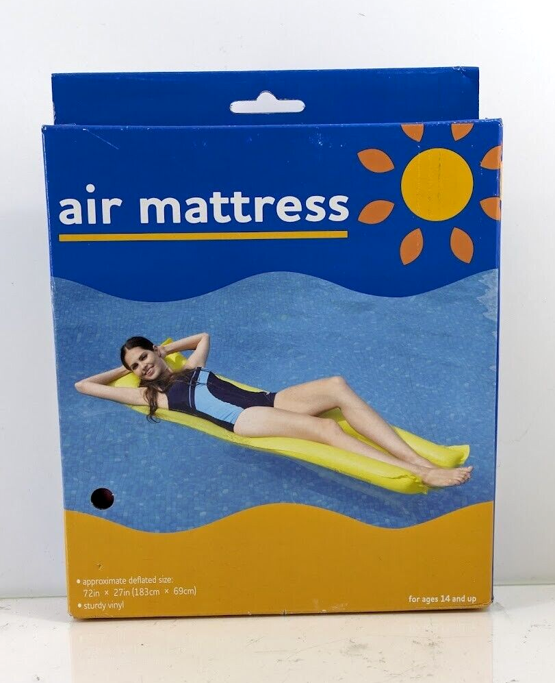Inflatable Air Mattress Pool Raft Relax Swimming 72 in x 27 in Ages-14 u... - $15.74