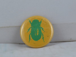 Vintage Insect Pin - Florescent Green Waterbug - Celluloid Pin  - $15.00