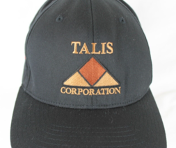 TALIS CORPORATION YUPOONG FLEXFIT SIZE L-XL BLACK BASEBALL CAP HAT AMERI... - $16.66