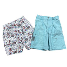 VTG Kids Shorts Beach 80s 90s Cotton USA Youth Unisex Size 8 10 Geometric - £12.37 GBP