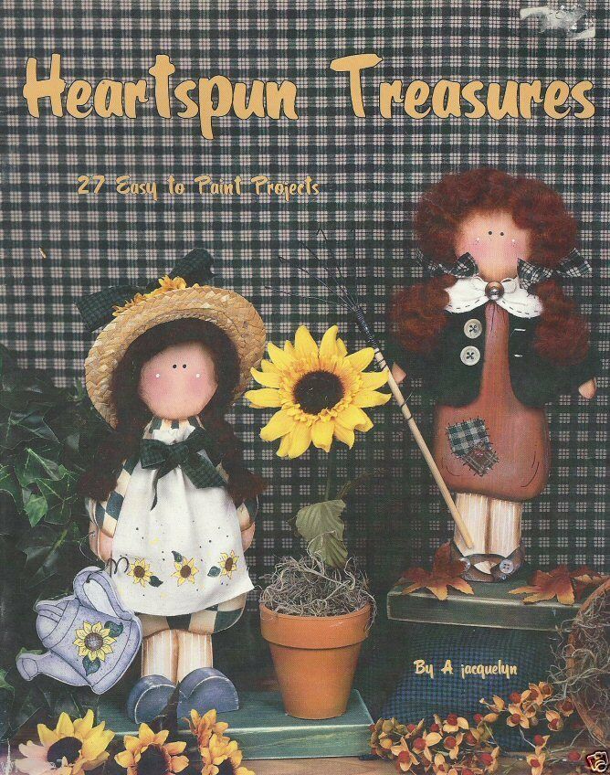 Primary image for HEARTSPUN TREASURES by A. Jacquelyn  tole / decorative painting Book  NEW