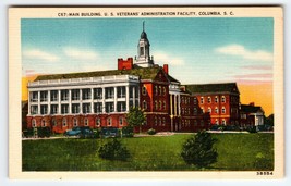 US Veterans Facility Building Columbia South Carolina Linen Postcard SC ... - $11.64