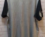 NIKE 2XLT Men t-shirt gray black sleeves patterned logo athletic cut cot... - £11.86 GBP