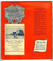 Consolidated Tours New England Edition 1930&#39;s Quebec Good Roads Province... - £29.57 GBP