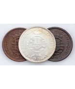 1942-1960 Mozambique Coin Lot of 3, 10c, 50c, 10 Escudos (XF, AU &amp; BU Co... - $1,158.45 MXN