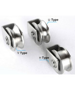 2Pcs 304 Stainless Steel U/V/H Groove Wheel, Sliding Gate Track Rail Bra... - $46.09+