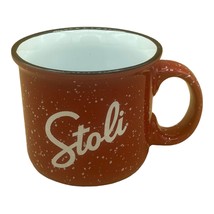 Stoli Mug Stolichnaya Vodka Red Large Ceramic Coffee Cup Speckled Campin... - £6.22 GBP
