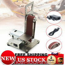 Diy Mini Electric Belt Sander Grinding Polishing Machine Desktop Grinder... - $72.99