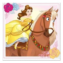 Beauty and The Beast Belle Beverage Napkins Birthday Party Supplies 16 Count - £3.15 GBP