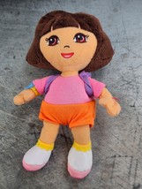 2005 Ty Beanie Babies Dora the Explorer Beanbag Plush Toy 8&quot; Yarn Hair - £5.48 GBP