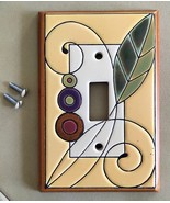 All Fired Up! (Canada) Contemporary Leaf Ceramic Single Light Switch Plate Cover - $14.60