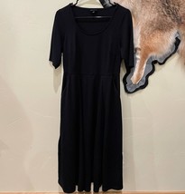 Torrid Black Short Sleeve Scoop Neck Black Dress Pockets Size 00 - £28.34 GBP