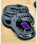 Angry Gorilla Purple Eye Car Truck Emblem Badge Matte Black/Black Custom PK of 2 - $34.58