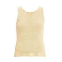 Theory Merletto Fitted Sleeveless Knit Shell Tanktop Pumpkin Seed New Wi... - $84.55