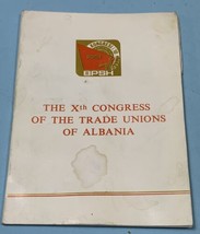 Old Albania Book BROCHURE-ENVER HOXHA-10th Congres Of The Trade Union Of Albania - £25.07 GBP