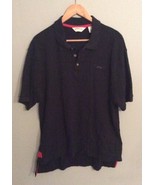Mens Orvis Black Golf Polo Shirt Large Cotton - £18.28 GBP