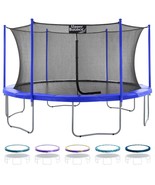 Large Trampoline Set &amp; Enclosure Net, Backyard Outdoor 7.5 9 10 12 14 15... - $7,887.57 MXN+
