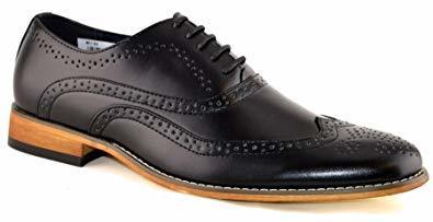 NEW  Handmade Lace Up black Shoes, Men's Formal Leather Shoes, Men's Wing Tip Sh