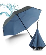 Windproof Travel Umbrella 8 Twin Layered Reinforced Ribs - £23.39 GBP