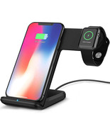 2 in 1 Fast Qi Wireless Charging Dock Stand 10w for Apple iPhone iWatch ... - $42.18 CAD